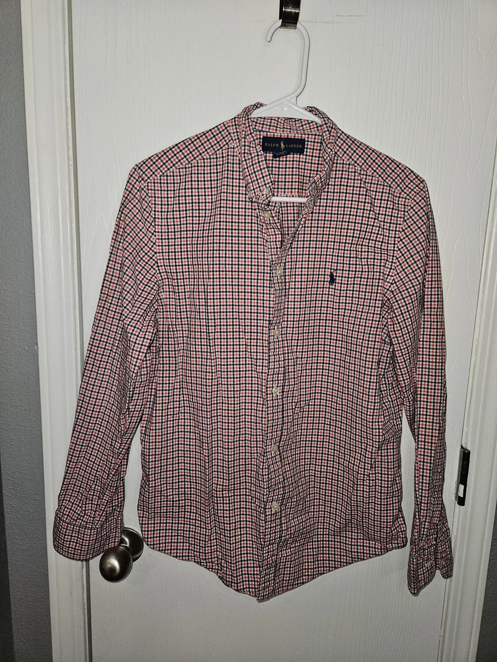 Ralph Lauren Red and Black Gingham Button-Down Shirt